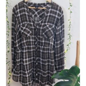 Torrid Plaid Challis Babydoll Tunic